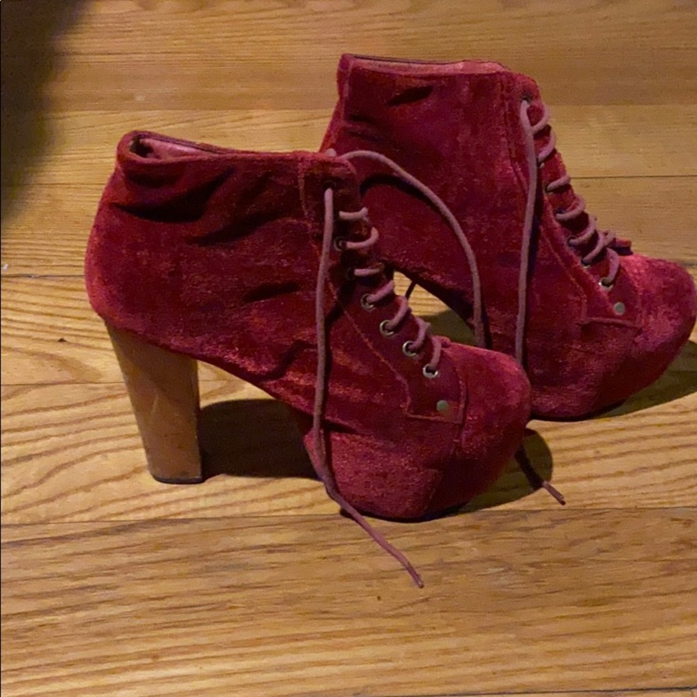 Wine velvet Jeffrey Campbell lita’s 🔥